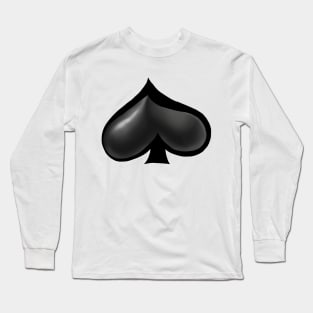 Alice in Wonderland Spades Playing Cards Suite Long Sleeve T-Shirt